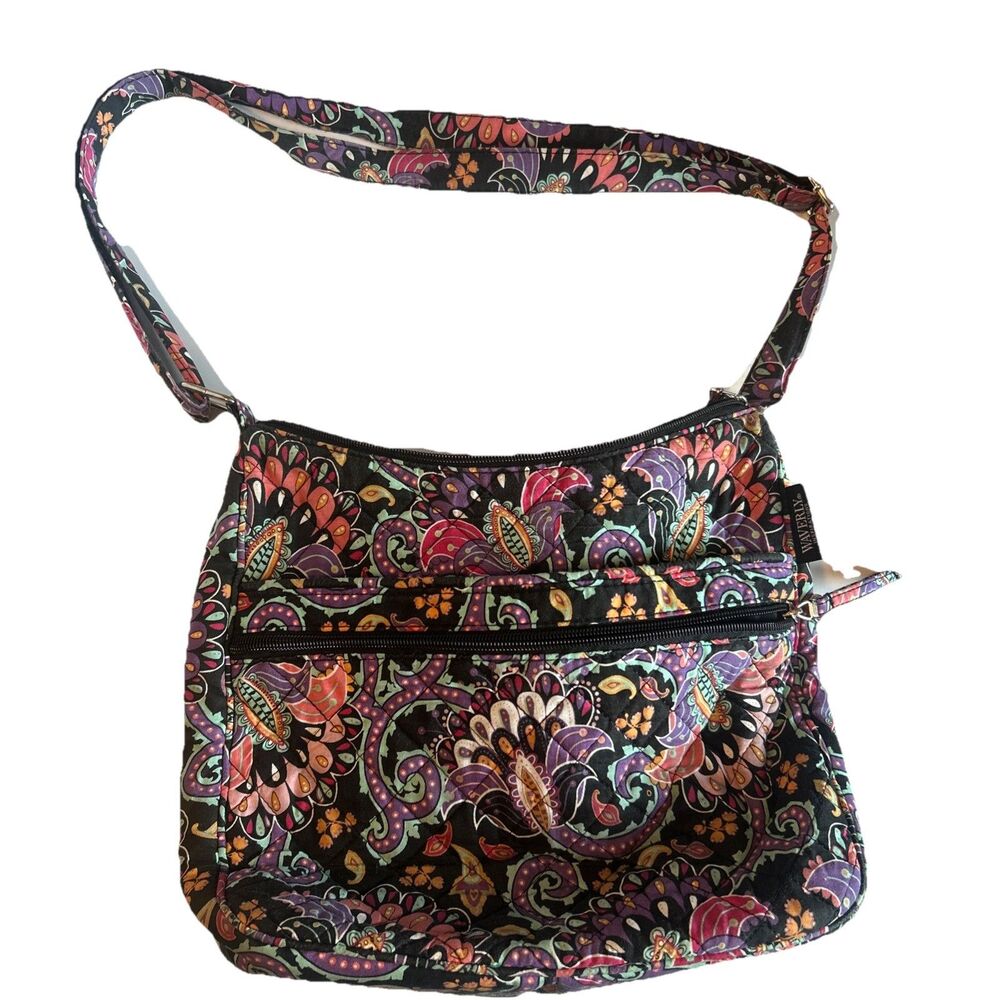 Waverly quilted paisley crossbody purse With Adjustable Strap